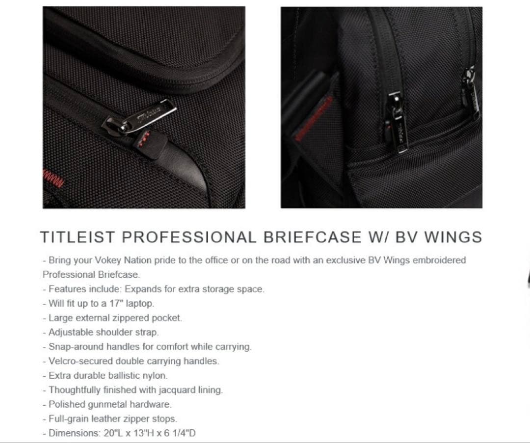 タイトリスト エッセンシャル プロフェッショナルブリーフケース Titleist