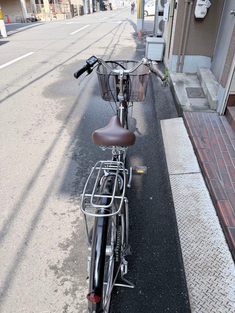 大阪府　ヤマハ　電動アシスト自転車 シティタイプ シルバー