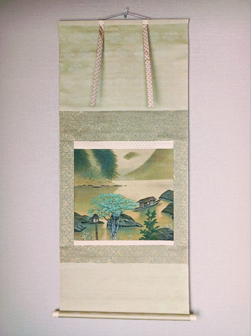 軸 開運 おもてなし 絵 龍脈 山水 花 紅葉 中国 風水 美術 骨董 インテリ