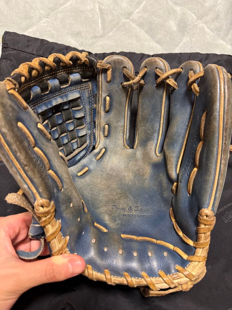 ZETT プロステイタス 軟式グローブ ブラック/ブルー