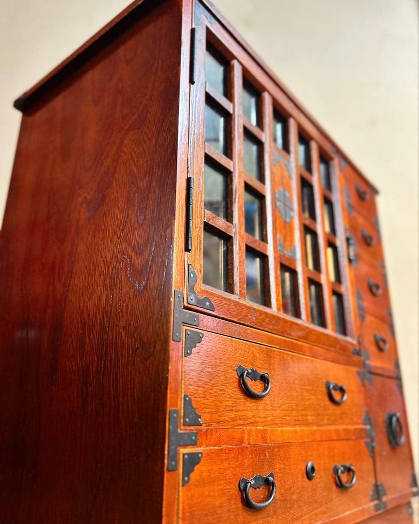 昭和後期〜平成初期 小物箪笥 時代箪笥 和箪笥　民藝箪笥 木製 和モダン 古家具