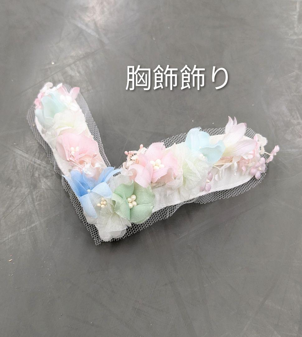 バレエ衣裳/白·妖精　頭飾り付き ジュニア6着+大人1着セット