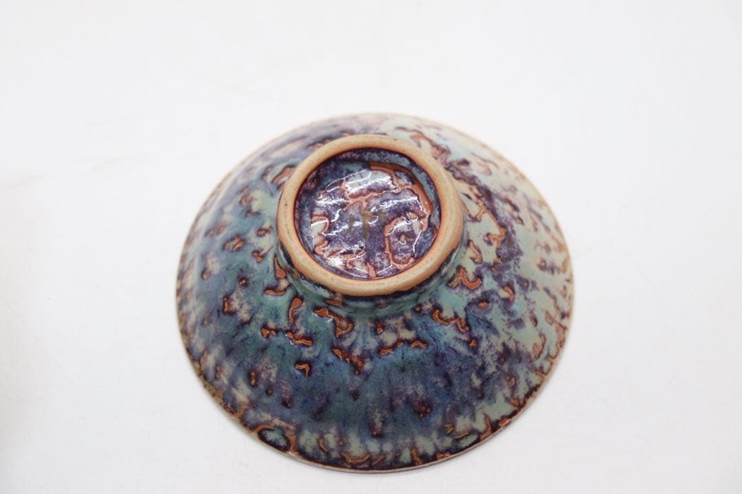 中国　窯変紅釉　お碗　送料込み1008