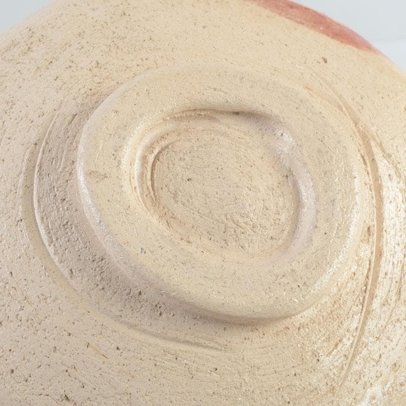 茶道具　大樋焼　九代　大樋長左衛門作　八橋之絵　志野茶碗　共箱　V　9903