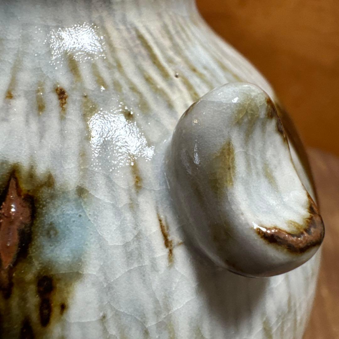 希少　板井玲子 点々紋花器 受賞作家 陶芸 花入 木箱入り