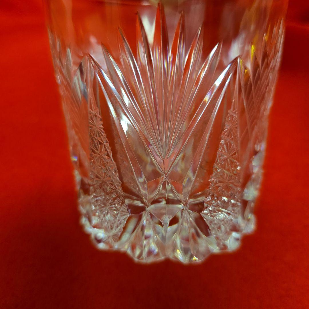 ★お値下げ★　HOYA カットクリスタル 菊　ロックグラス