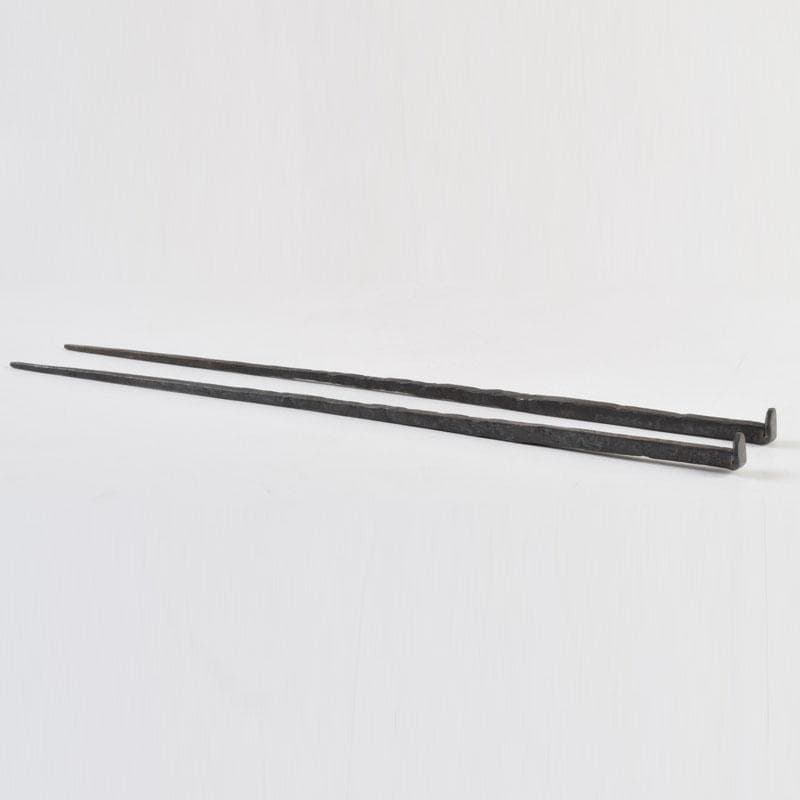茶道具　備前長船俊光(今泉俊光)作　古鉄　火箸　N　9173