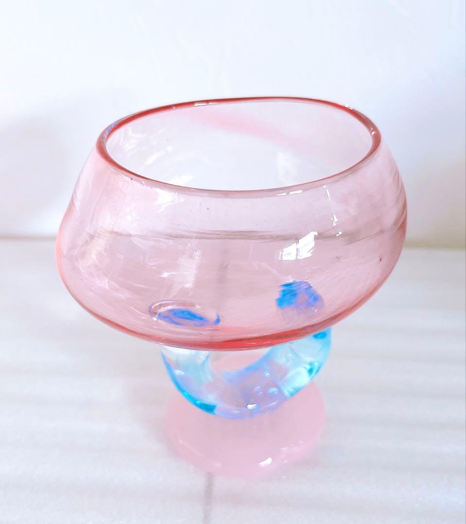 miwa ito ミワイトウ ガラス アイスクリームカップ　本物保証台座サイン有