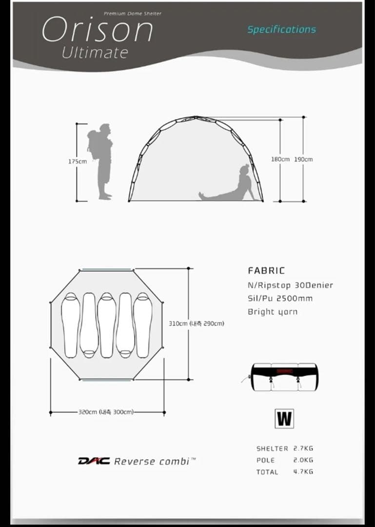 BACK COUNTRY オリソンアルティメット　グランドシート付属