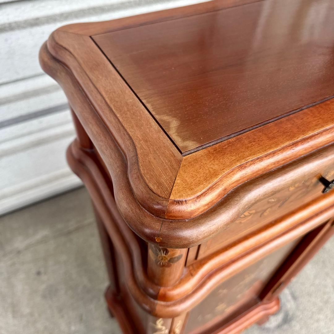 アンティーク家具 キャビネット レトロ 収納 花柄 花模様 チェスト