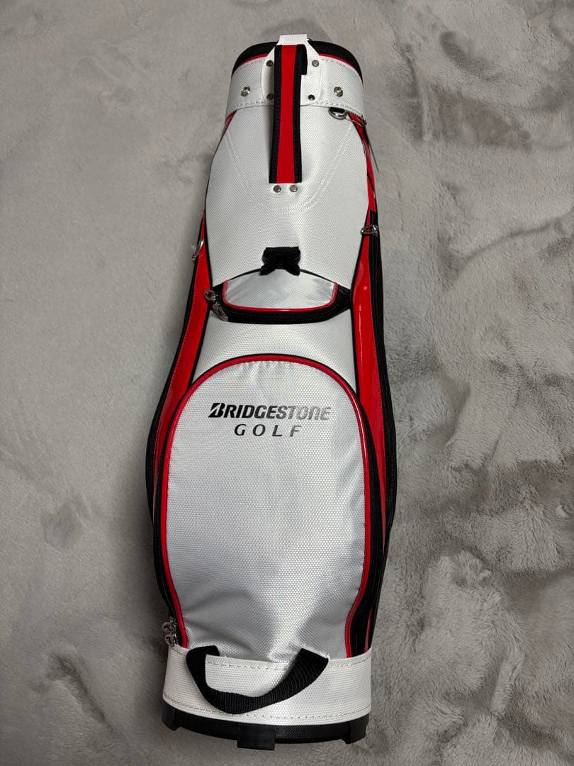 BRIDGESTONE ゴルフキャディバッグ 黒/赤/白