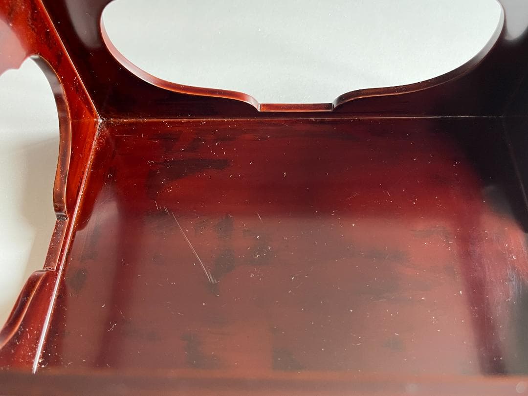 川瀬表完　香狭間透し溜　莨盆　茶道具