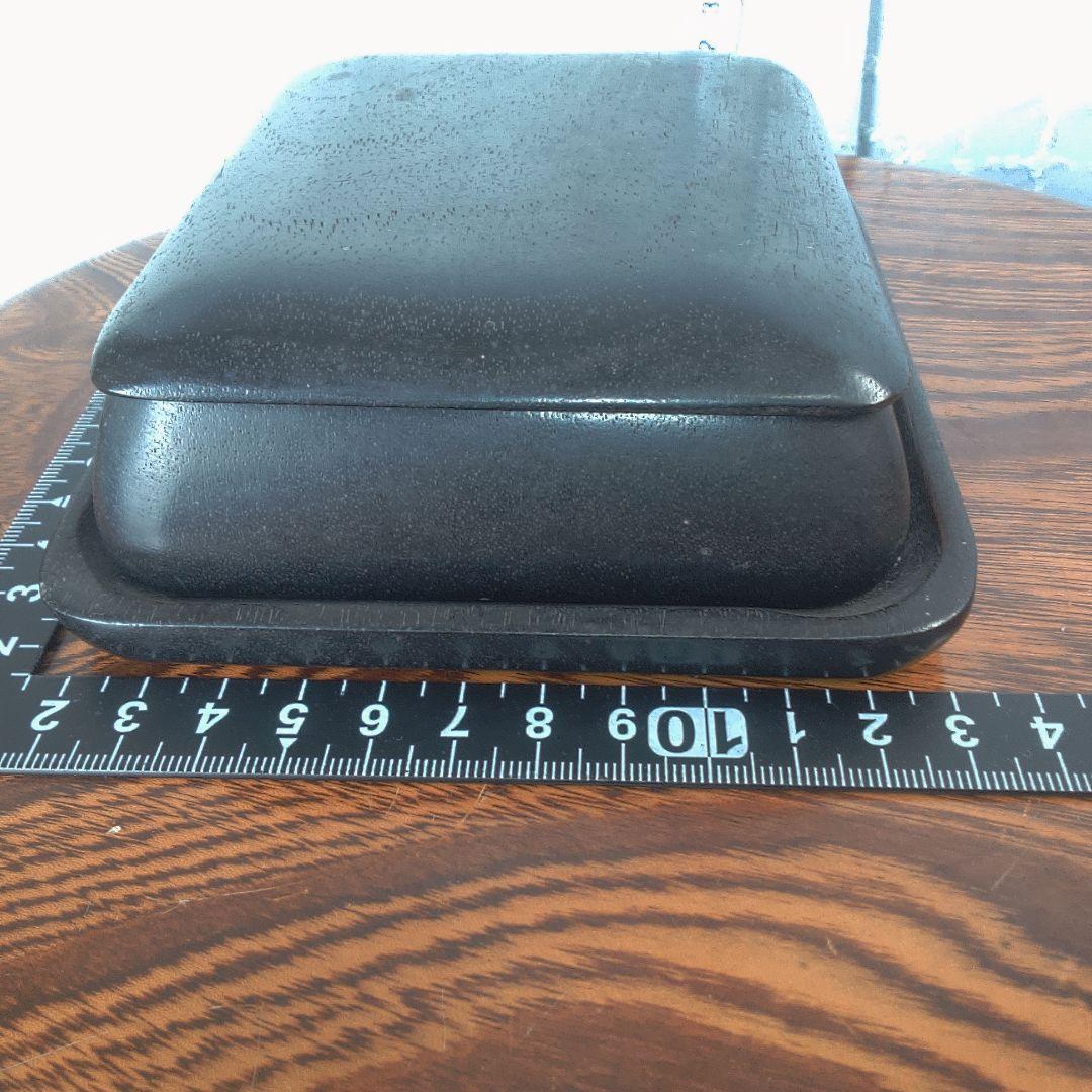 骨董６ 中国？木製円形茶道具 蓋付き 約10cm