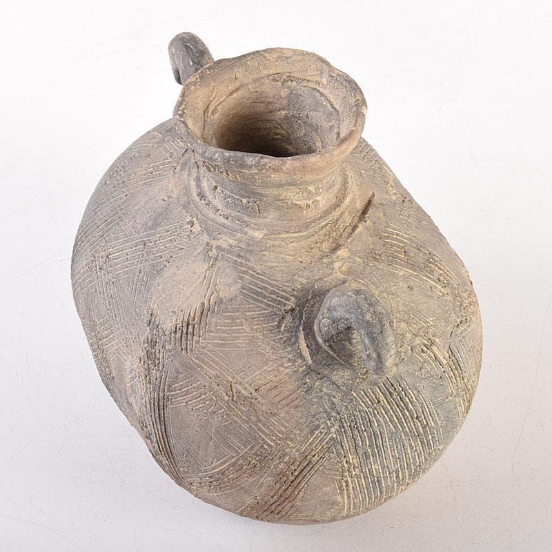 朝鮮美術　須恵器　新羅土器　新羅無細土　壷　　V　R8559