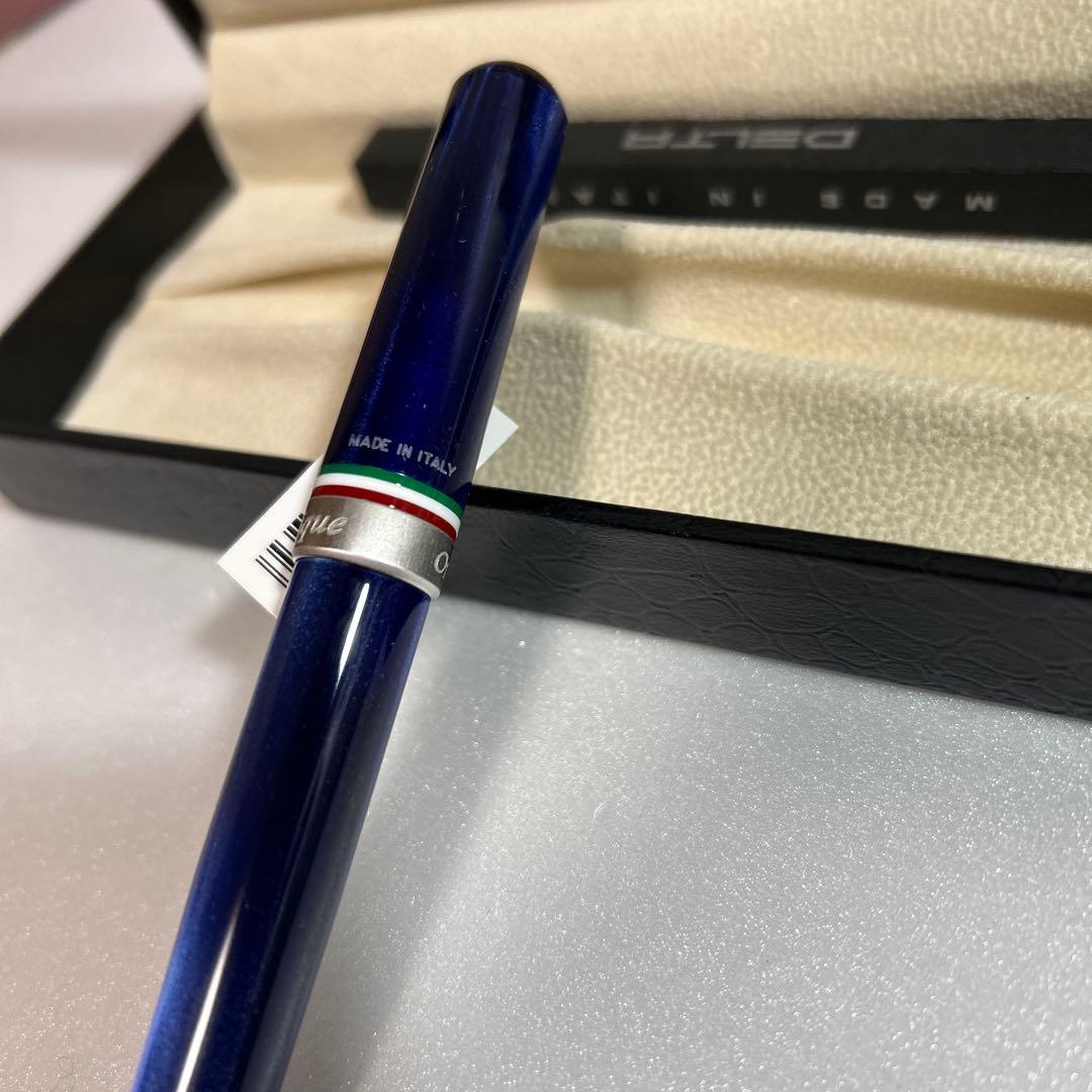 新品未使用 オロビアンコ ルニーク × デルタ コラボ 万年筆 ブルー 青
