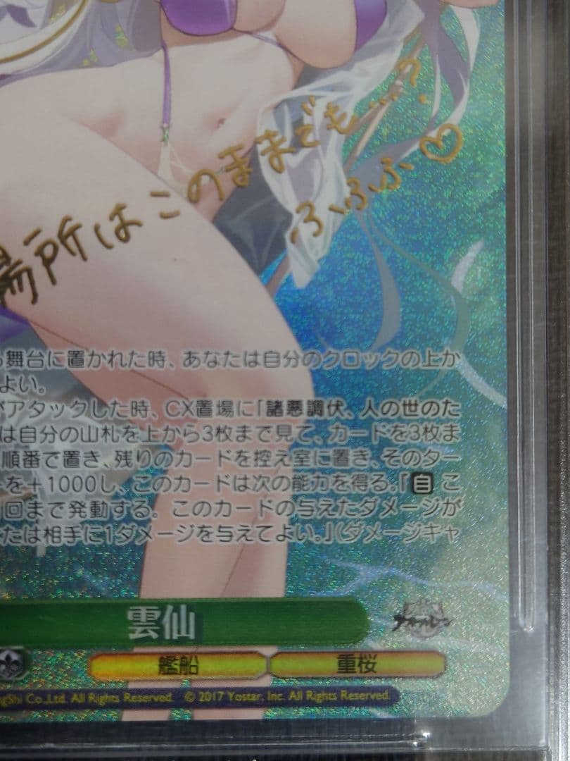 雲仙 箔押しサイン ヴァイスシュヴァルツ sp BGS10