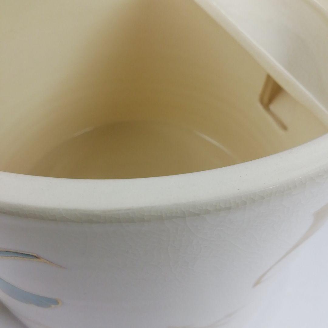 Ｔ７３８　水次　『色絵　銀杏文』『鳴滝窯　橋本城岳 造』　共箱　茶道具