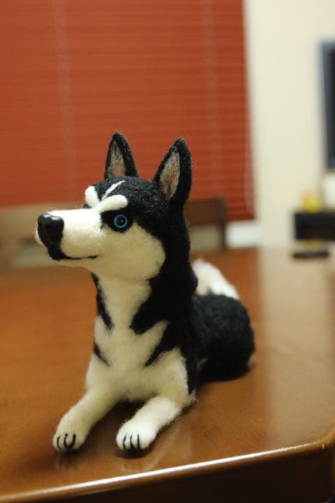 羊毛フェルト　シベリアンハスキー