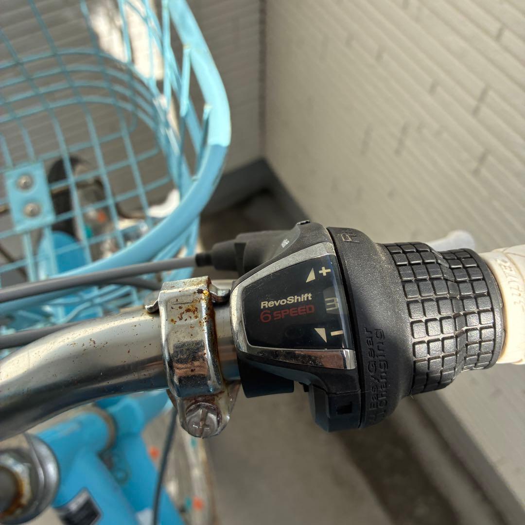 女の子用自転車 22インチ シマノ製6段変速 EM226 パステルブルー