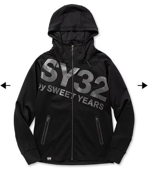 SY32 上下セットアップ Sサイズ 定価￥61,600 黒 パーカー 新品