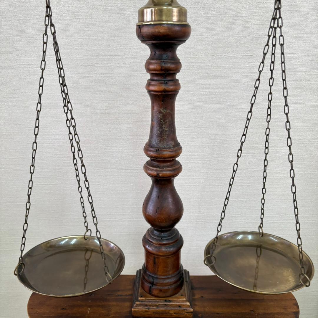 天秤 木製 ウッド アンティーク クラシック ヴィンテージ 大型 インテリア