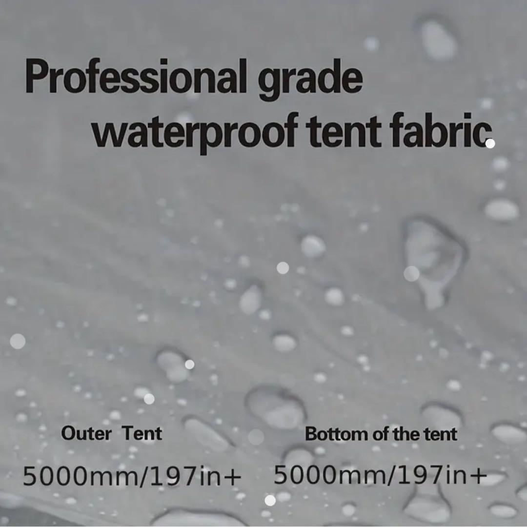 3人用キャンプテント ホワイト/レッド 冬用