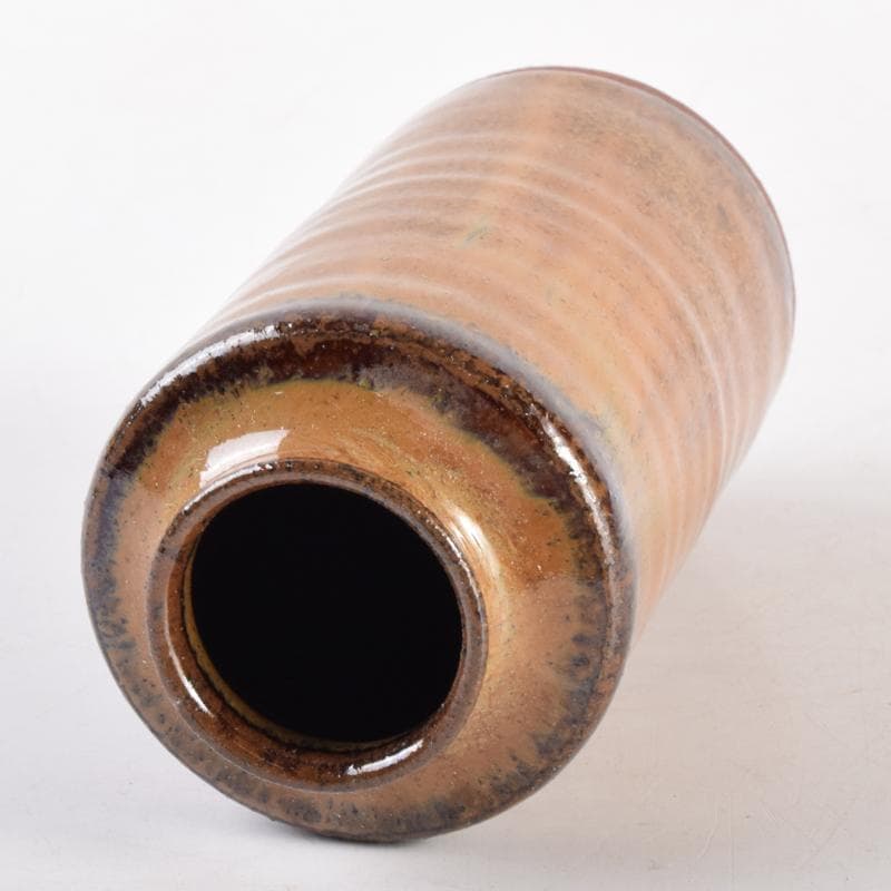 茶道具　高取焼　肩衝茶入　在銘　仕覆付　共箱　V　7028