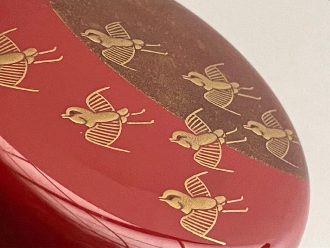 茶道具　三代　清石　川谷内正廣　月と千鳥棗　共箱