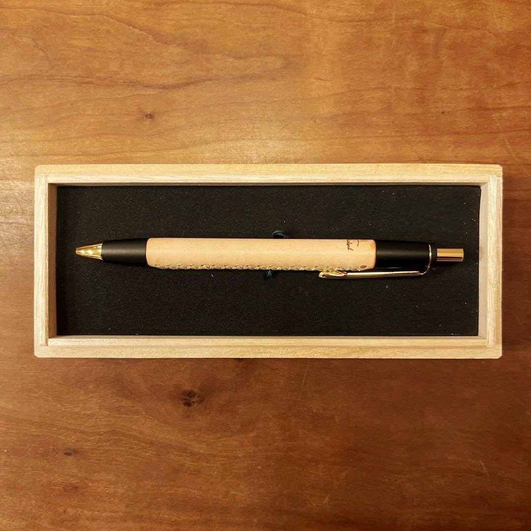 【新品未使用】シックザール 革軸ペン ヌメ革 ナチュラル ボールペン