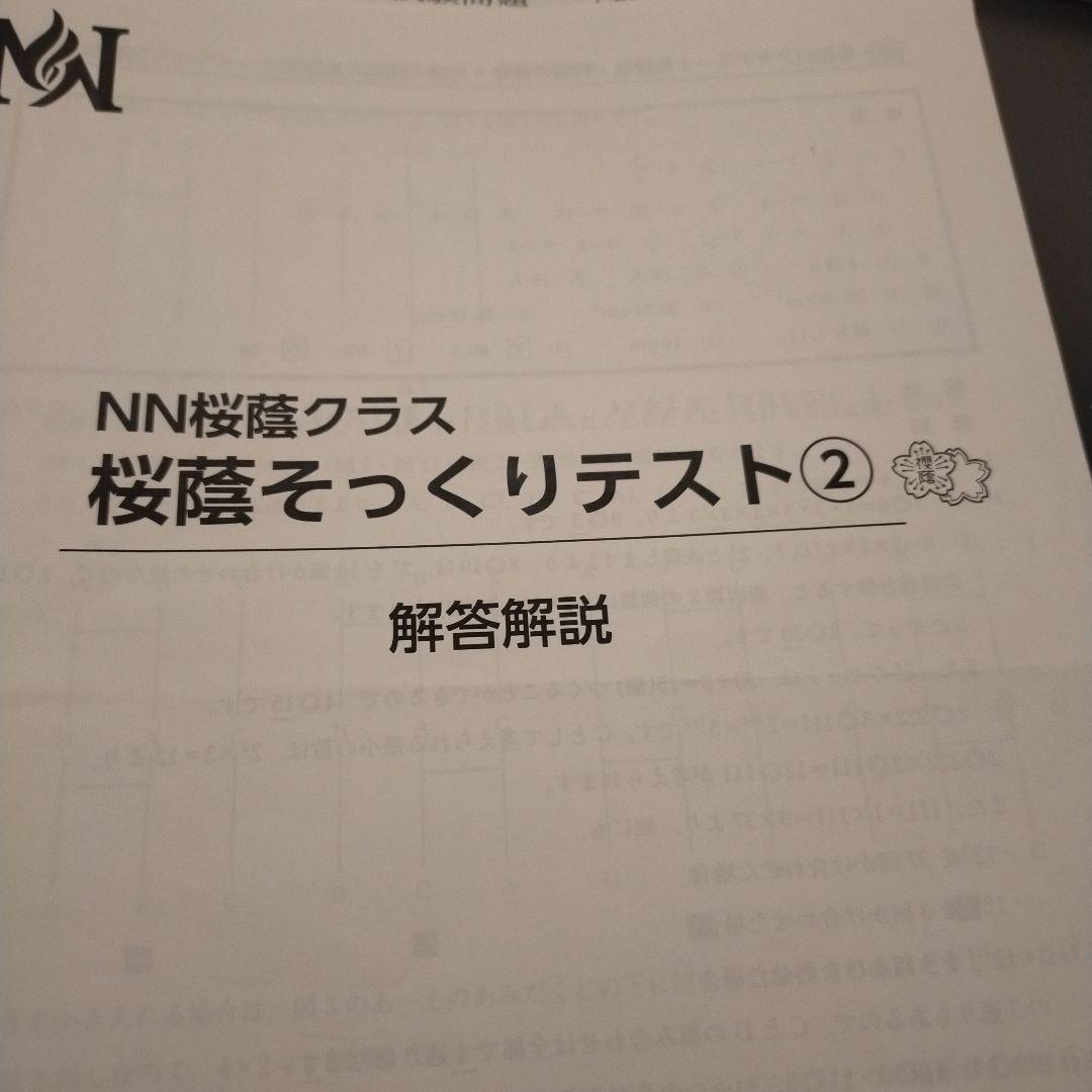 NN桜蔭クラス 桜蔭そっくりテスト算数 問題解答解説集Ⅰから15 2025年度用
