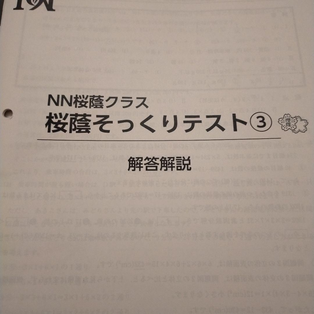 NN桜蔭クラス 桜蔭そっくりテスト算数 問題解答解説集Ⅰから15 2025年度用