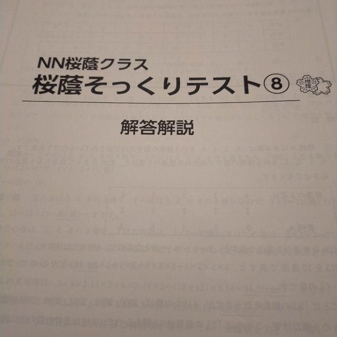 NN桜蔭クラス 桜蔭そっくりテスト算数 問題解答解説集Ⅰから15 2025年度用