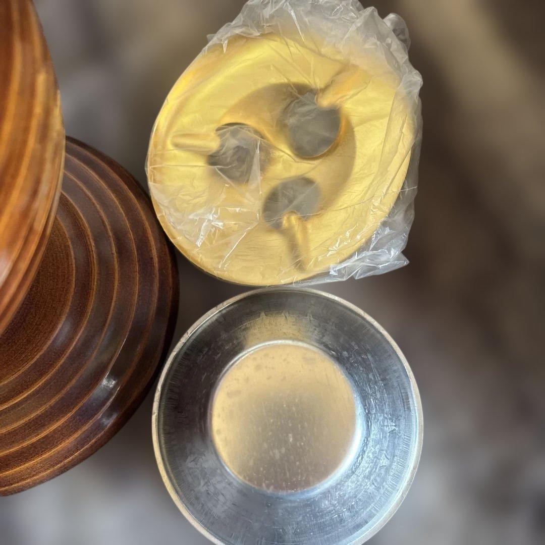 灰皿　木目調　アンティーク　未使用