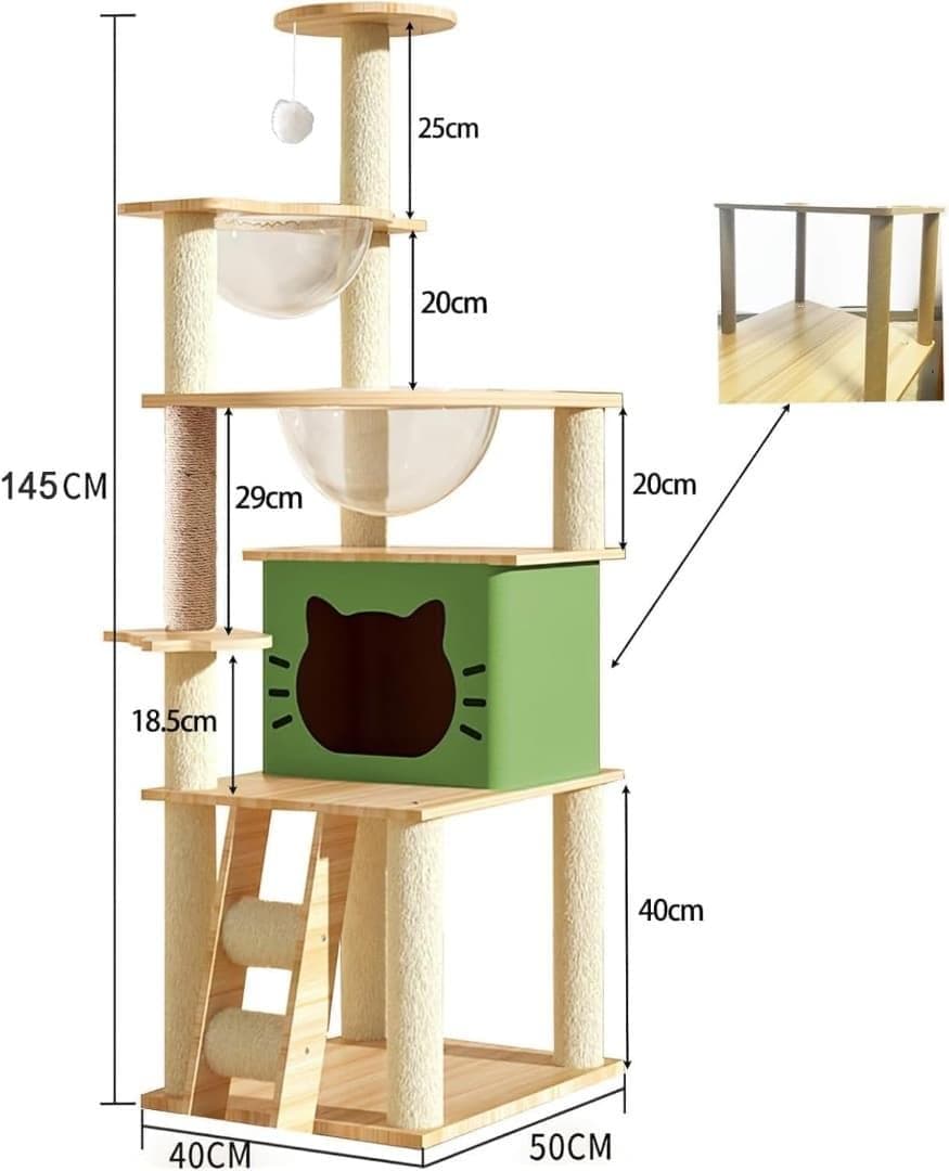 キャットタワー,宇宙船-猫タワー 爪研ぎ おしゃれ 大型猫 子猫-運動不足解消