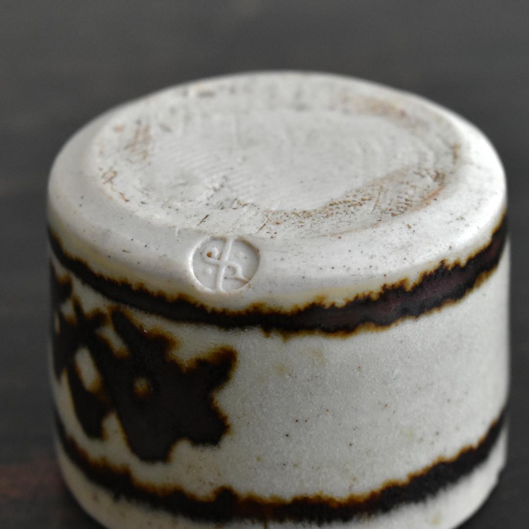 バーナード リーチ リーチポタリー 鉄絵エッグカップ イギリス セントアイヴス