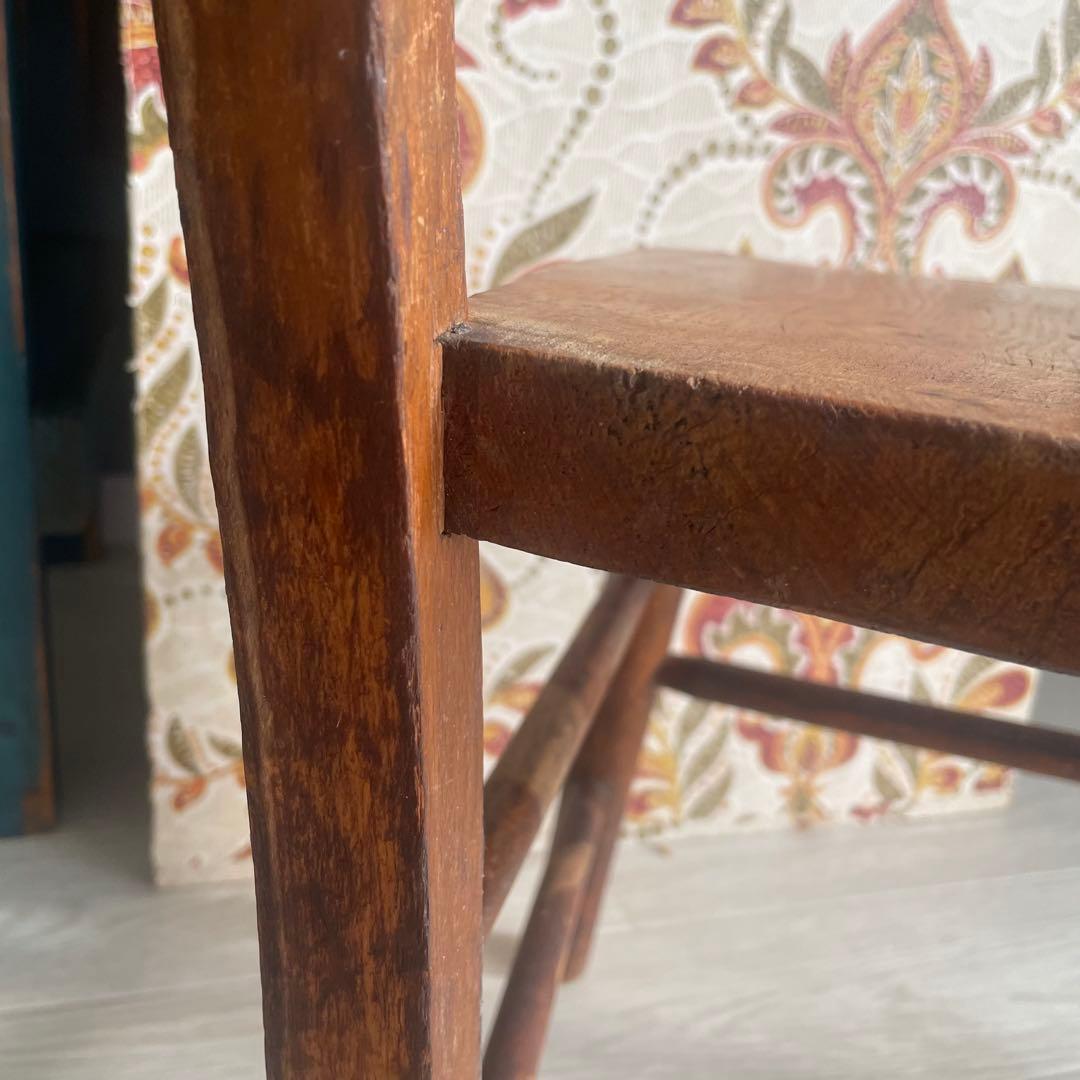 アンティーク/イギリス製/子供用/椅子/木製