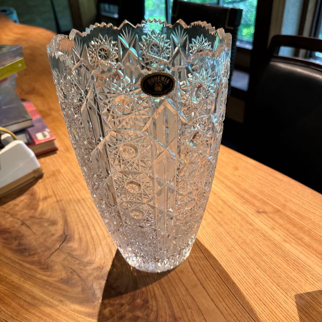 ボヘミアグラス　花瓶