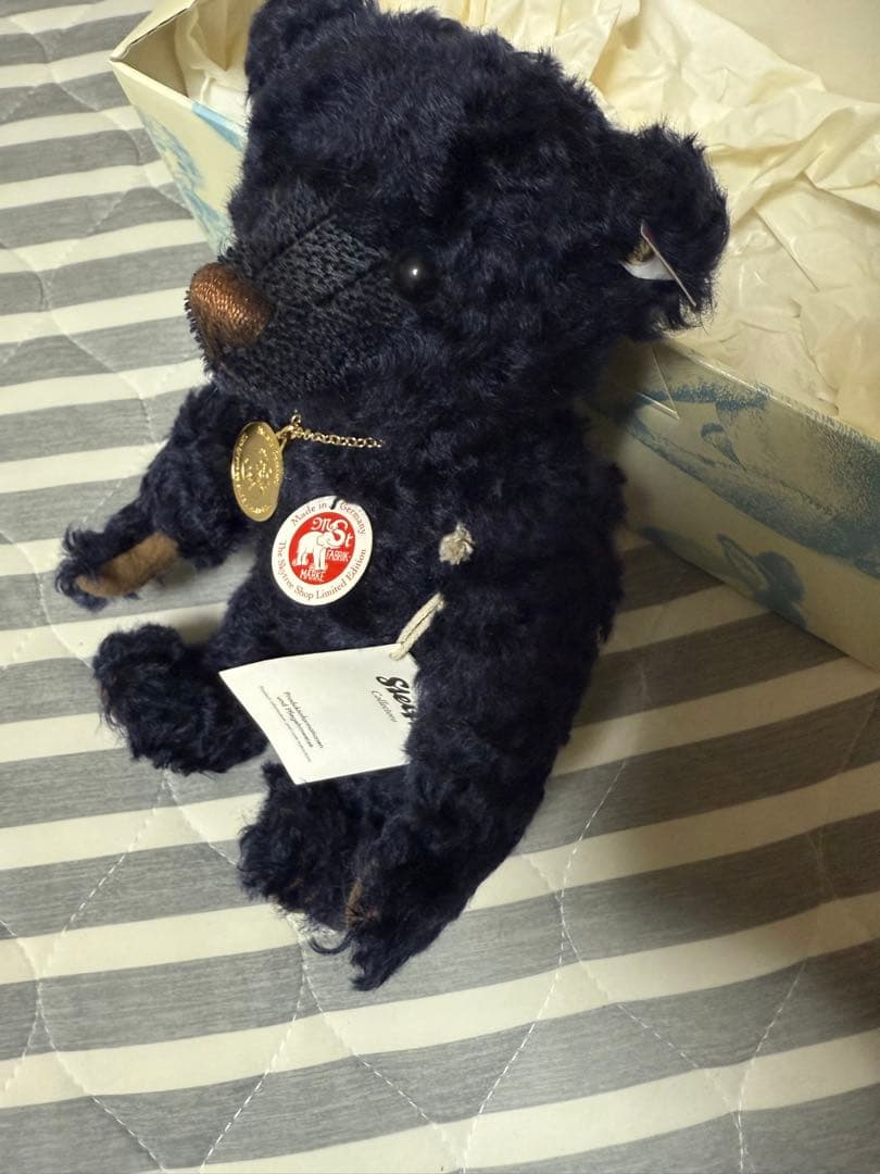 Steiff ダークブルー テディベア 約30cm