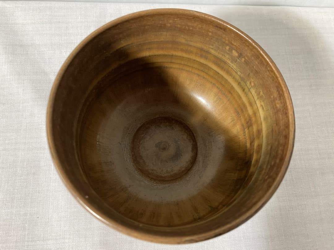 実家整理 茶道具 鉄釉 志野焼 茶碗 在銘