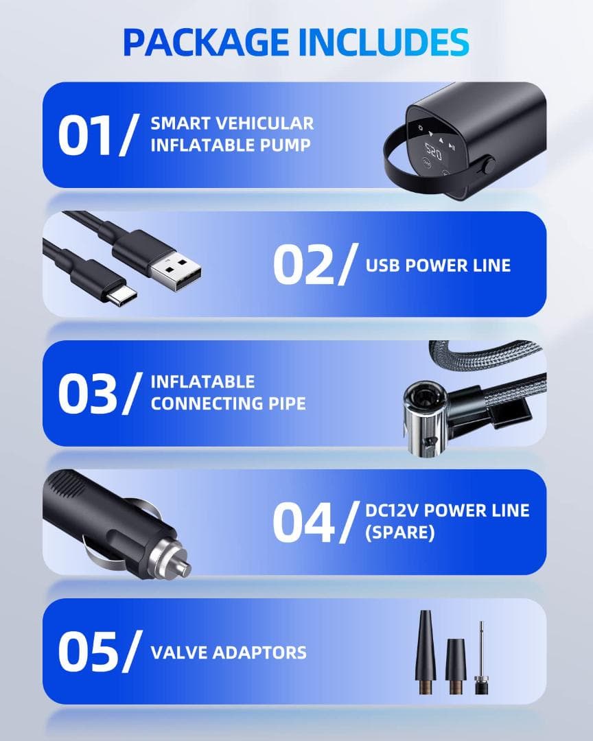 4500mAh エアコンプレッサー 電動エアポンプ 充電式 最大150PSI