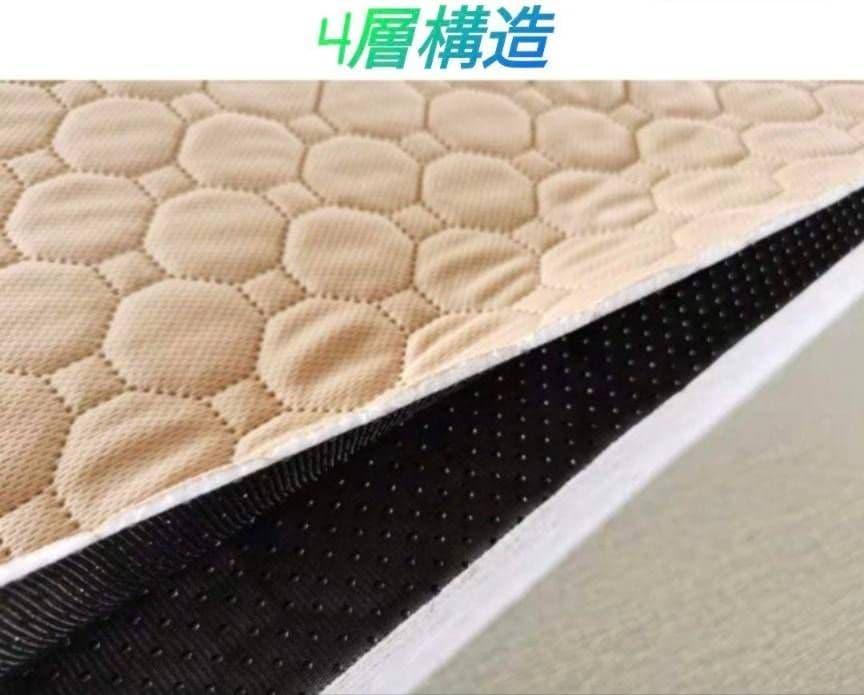 ベージュ2枚 洗える ペットマット ペットシーツ トイレシート 防水 犬 猫