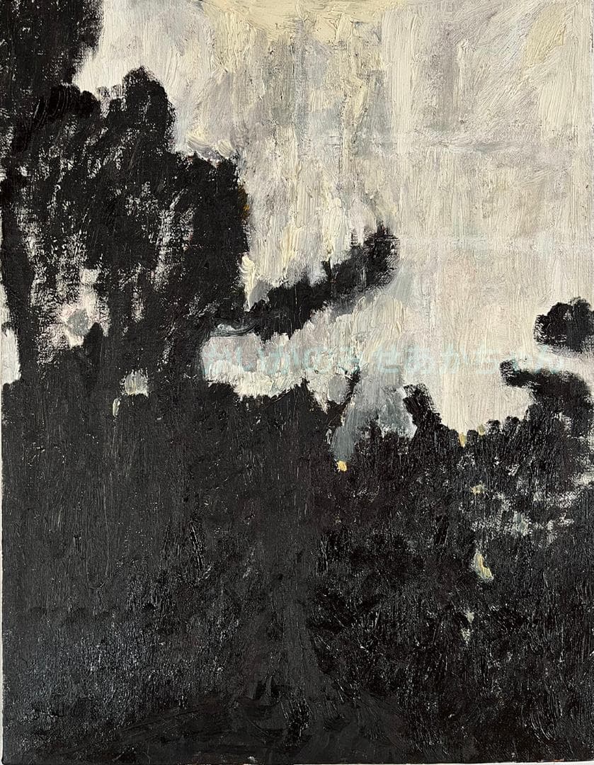 32×41㎝「朝の公園」F6・原画・油彩