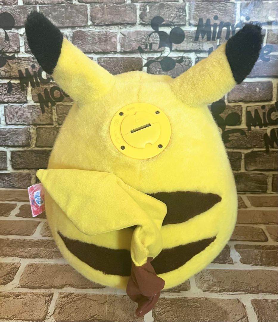 希少 ポケモン 明治 カール懸賞当選品　ピカチュウおしゃべり貯金箱　等身大