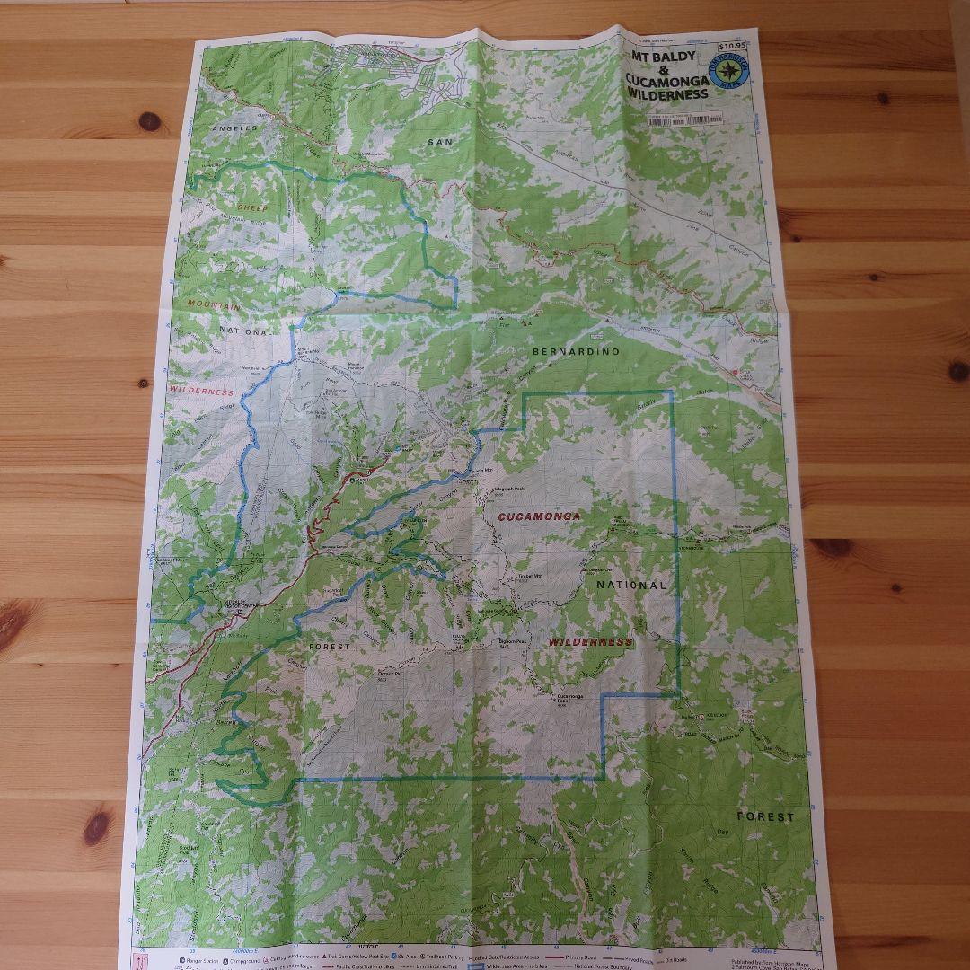 【米国購入品】カリフォルニア州近郊のトレイルマップ 登山地図