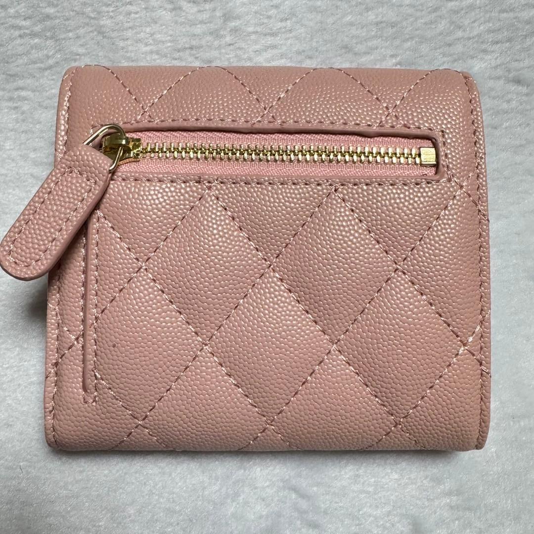 CHANEL ピンクレザー 財布 キルティング