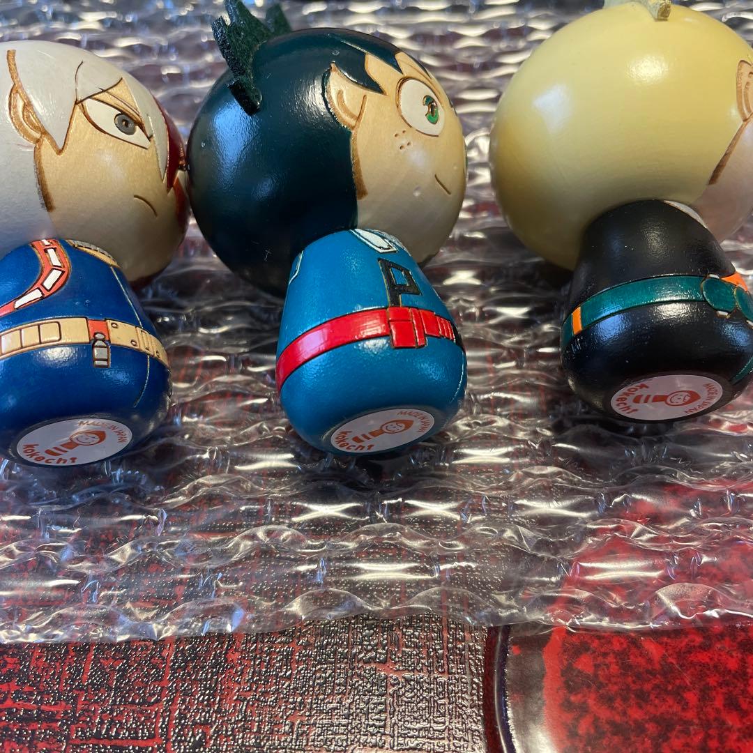 限定　アニメ　僕のヒーローアカデミア　卯三郎こけし　緑谷出久　爆豪勝己　轟焦凍