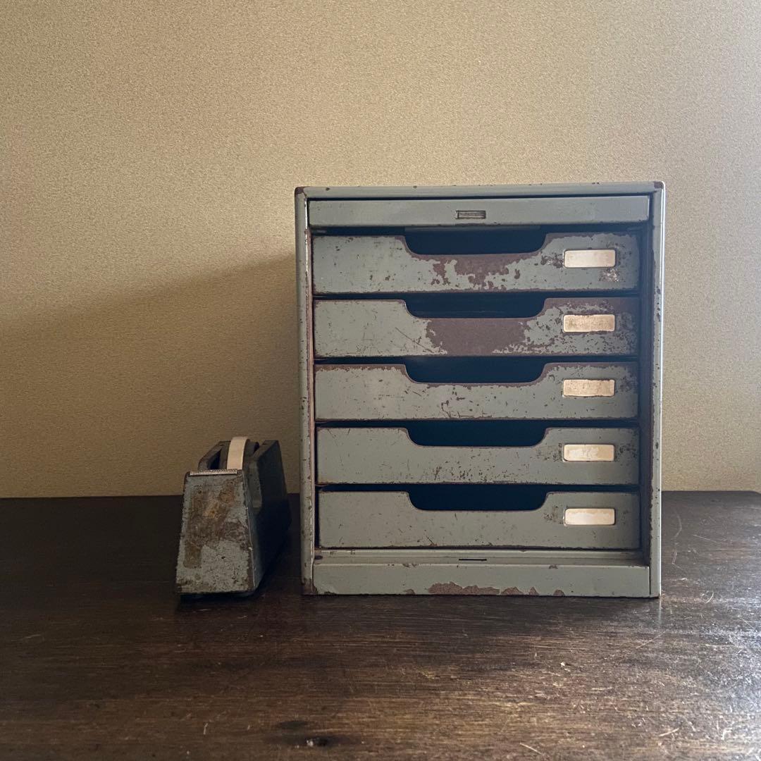インダストリアル　スチールケース　書類ケース　ビンテージ