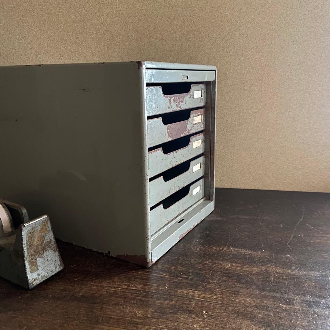 インダストリアル　スチールケース　書類ケース　ビンテージ