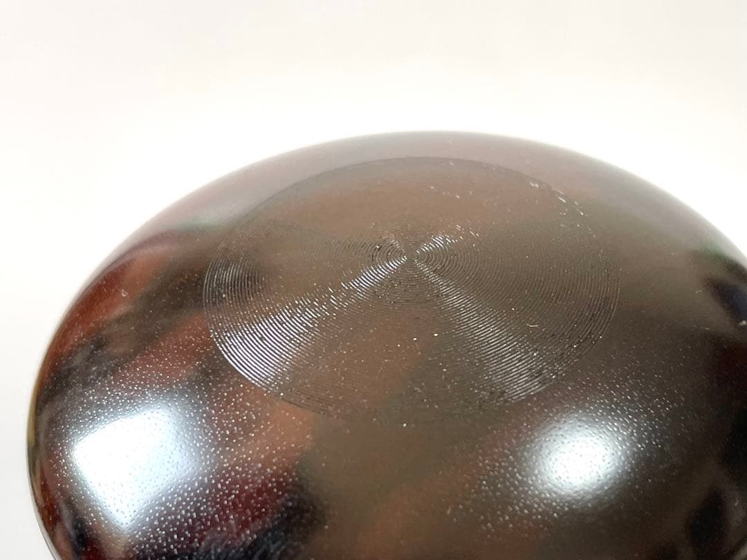 茶道具　人間国宝　川北良造　黒黒檀　香合　丸形　共箱　漆芸