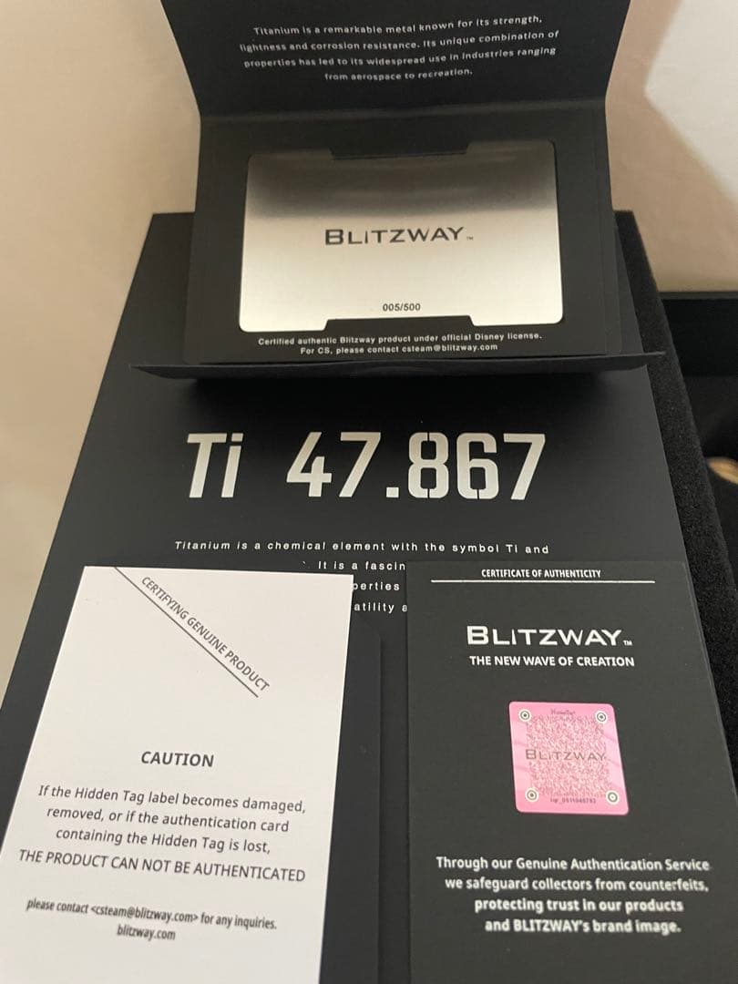 BLITZWAY ディズニー 100周年ミッキー 世界限定500体 チタン製